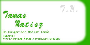 tamas matisz business card